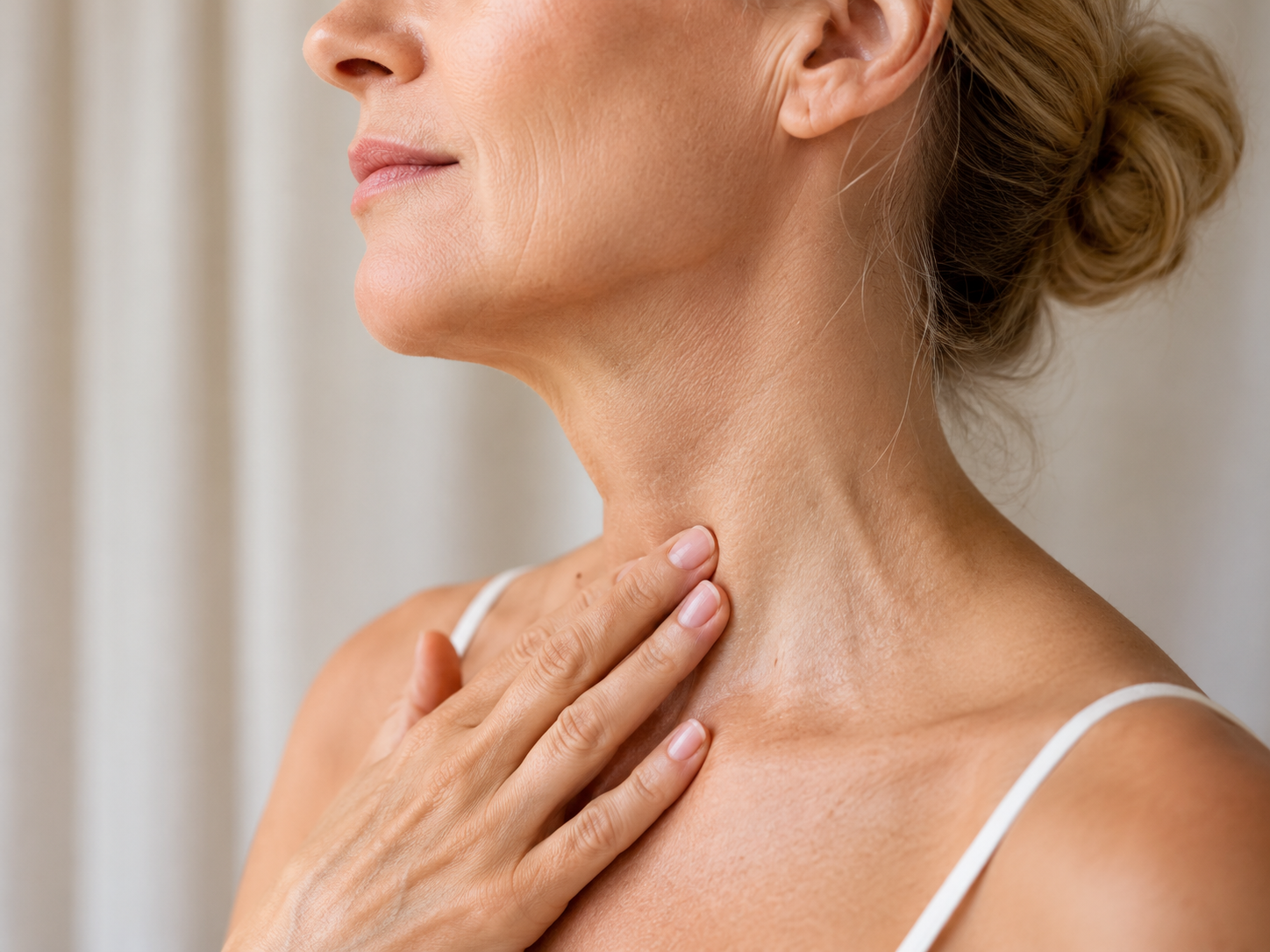 Loose neck skin and jawline consultation at Avesa Health