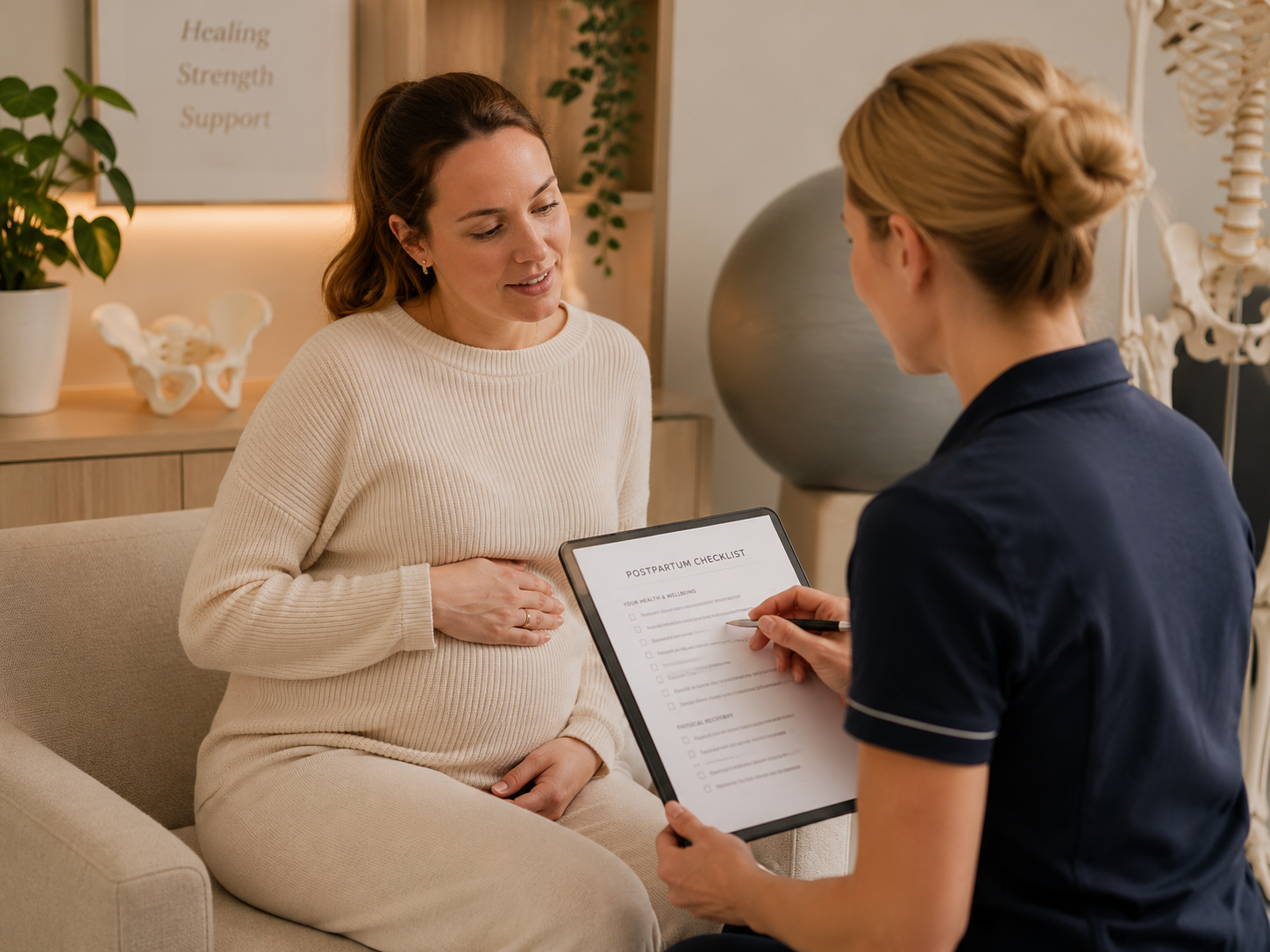 Postpartum consultation and clearance before treatment